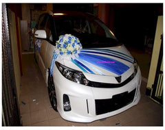 Blue Theme Car Decoration    - WED0656