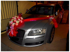 Red/Pink Theme Car Decoration  - WED0690