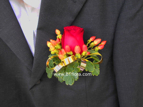 Rose & Berries Corsage - WED0248