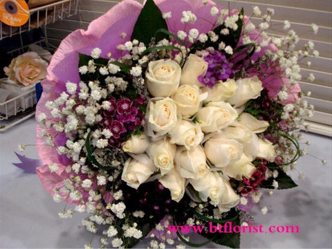 White Rose Bouquet - FBQ1012val