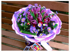 Purple Tulip  Bouquet  - FBQ1119