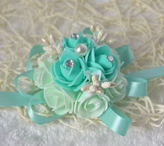 Tiffany Blue Wrist Corsage   - WED0378