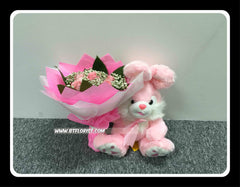 Rabbit with Rose Bouquet    - BBQ1380